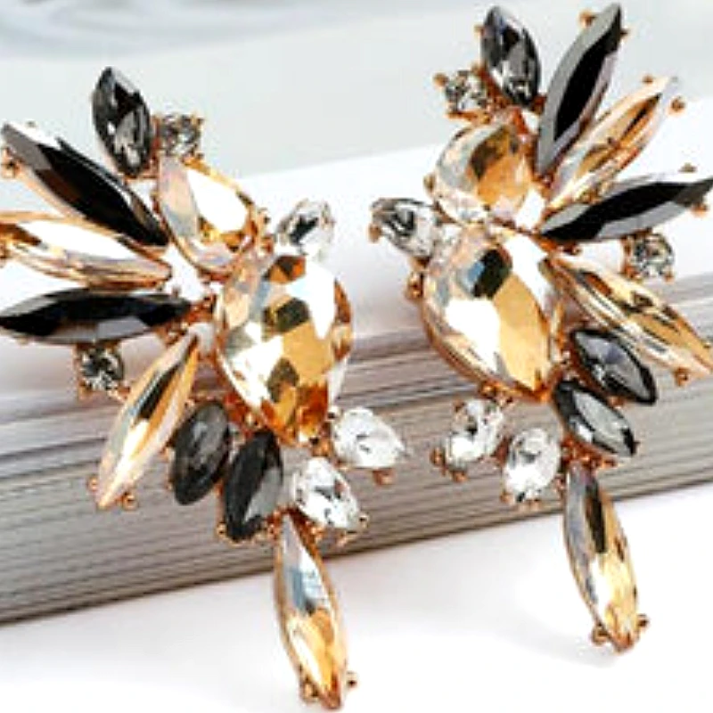 Crystal Bird Statement Earrings - Product Image