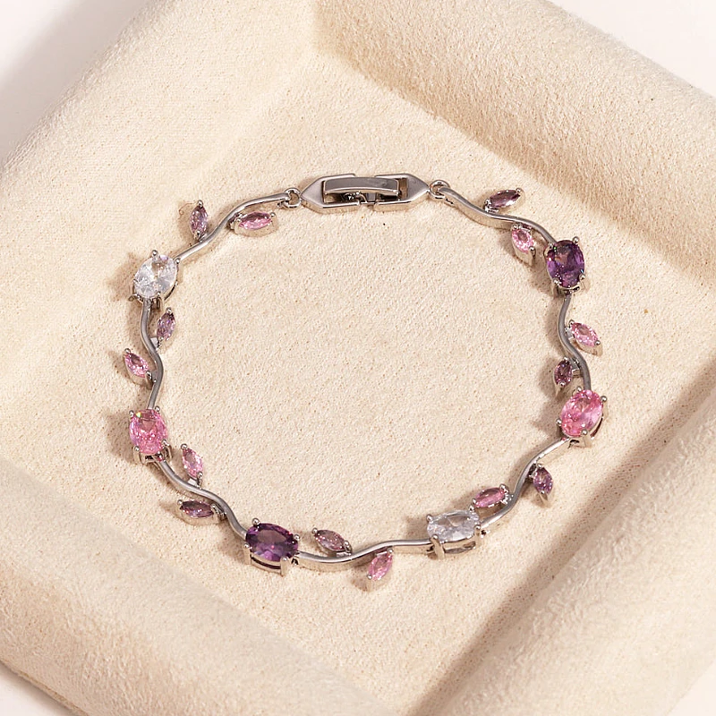 Viral Tulip Silver Bracelet - Product Image